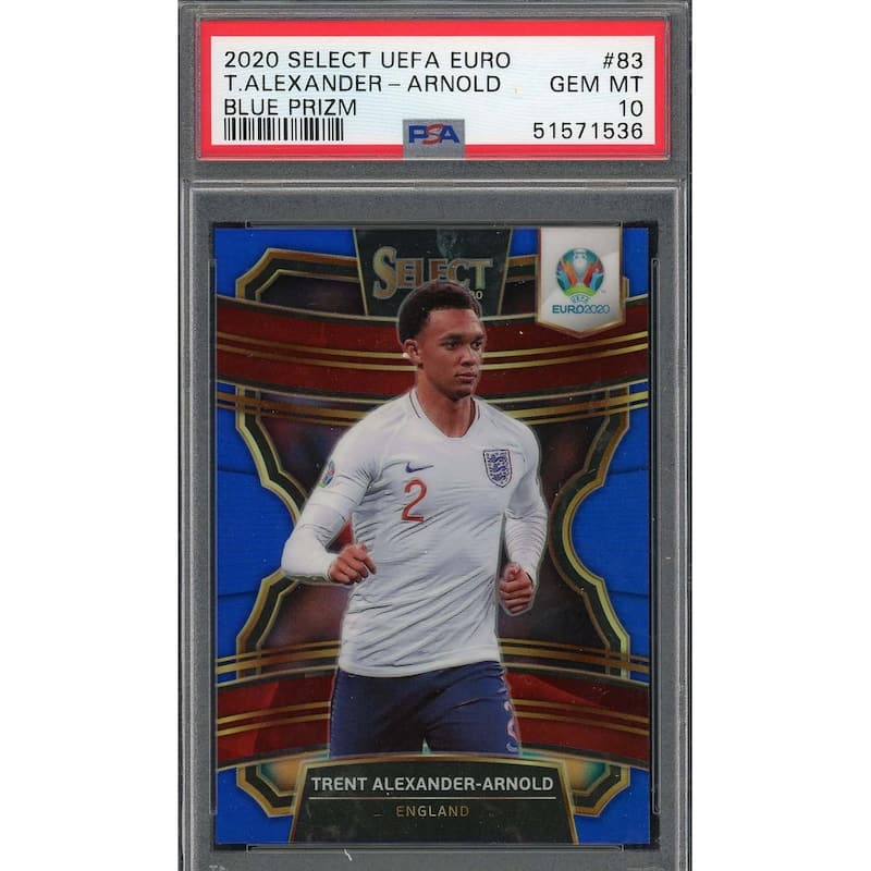 Trent Alexander Arnold 2020 Select UEFA Euro Blue Prizm Card #83 PSA 10 /225 - 8'6" x 11'6"