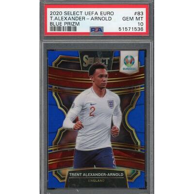 Trent Alexander Arnold 2020 Select UEFA Euro Blue Prizm Card #83 PSA 10 /225 - 8'6" x 11'6"