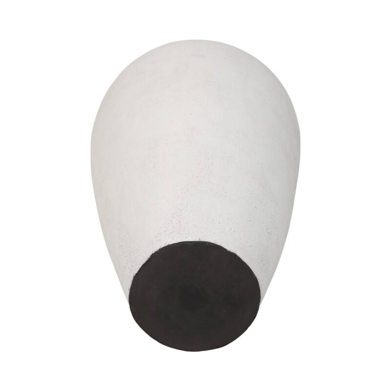 Ceramic Pointy Handles Flower Floor Vase - Ivory, 40"