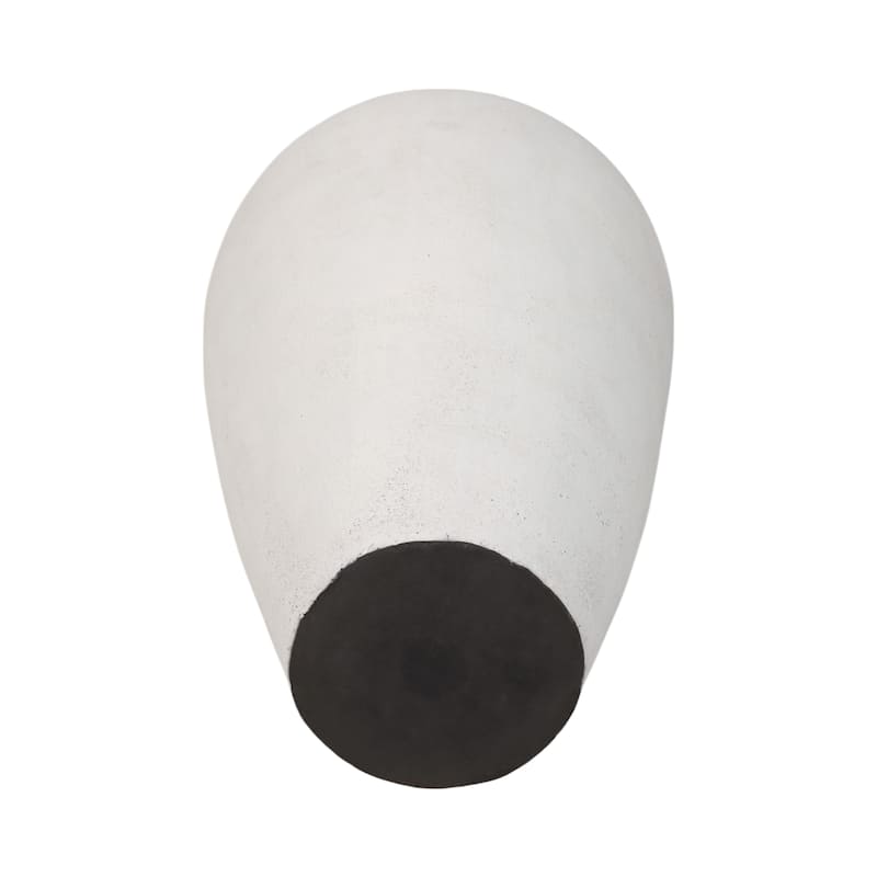 Pottery Terracotta Vase Textured Finish Home Decor - 40" Ivory