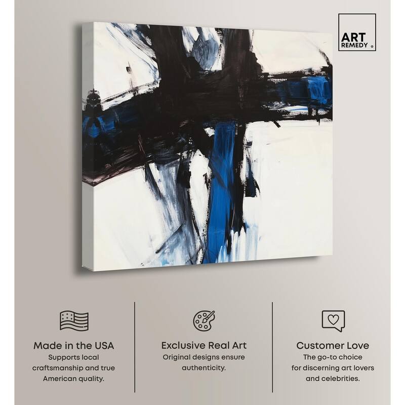 Blue Streak I Canvas by Art Remedy, Gallery Wrapped
