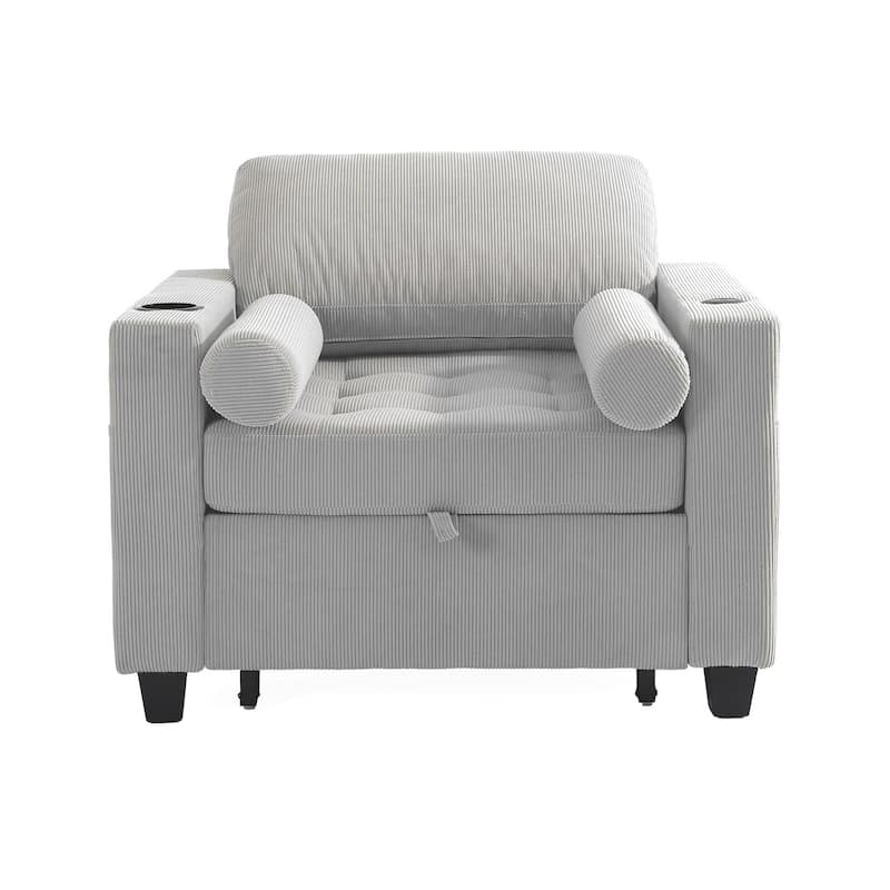 3-in-1 Adjustable Sleeper Sofa Bed Convertible Chair for Living Room