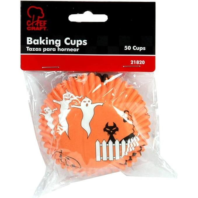 Chef Craft Halloween-Theme Paper Baking Cups, 50 Count Cupcake Liners