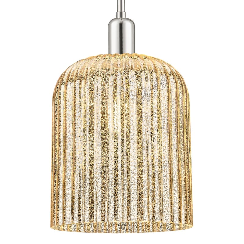 Innovations Lighting 716-1S-G559-8ME Bridal Veil 8" Wide Mini Pendant - Polished Nickel