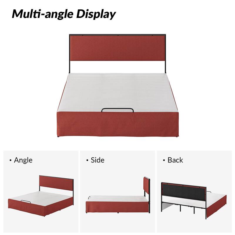 Oliver Modern Washable Slipcover Bed Upholstered Metal by HULALA HOME