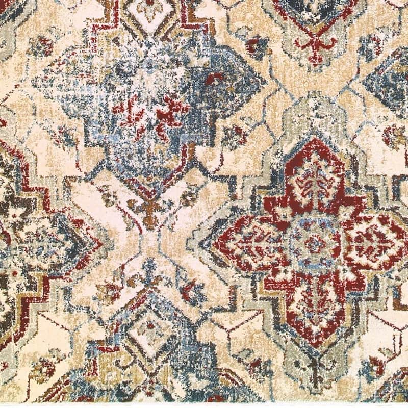 HomeRootsOriental Traditional Rectangle Area Rug - 153.54' X '118.11' X '0.35