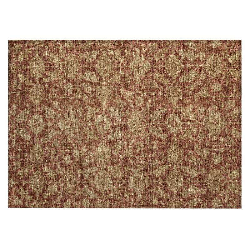 Machine Washable Indoor/ Outdoor Casual Traditional Chantille Rug