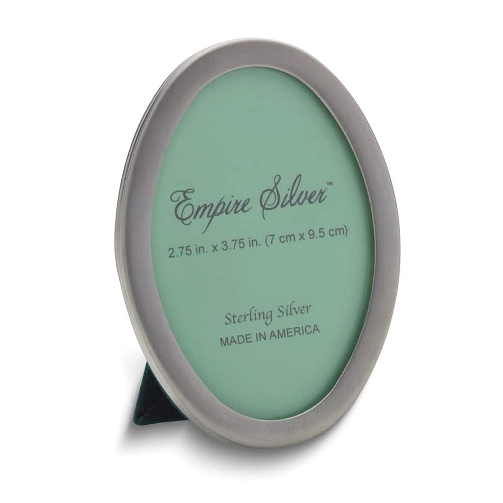 Curata Empire Sterling Silver 2.75x3.75 Oval Frame