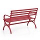 preview thumbnail 7 of 13, Black metal outdoor garden bench-Modern Furniture