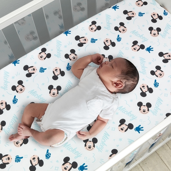 Lambs Ivy Disney Baby Forever Mickey Mouse 3 Piece Blue Crib Bedding Set Bed Bath Beyond 32788516