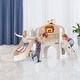 preview thumbnail 1 of 5, Beige Coffee Toddler Slide, Slide for Toddlers Age 1-3, Indoor Outdoor Backyard Playground Baby Slide Toy 2-4 Years
