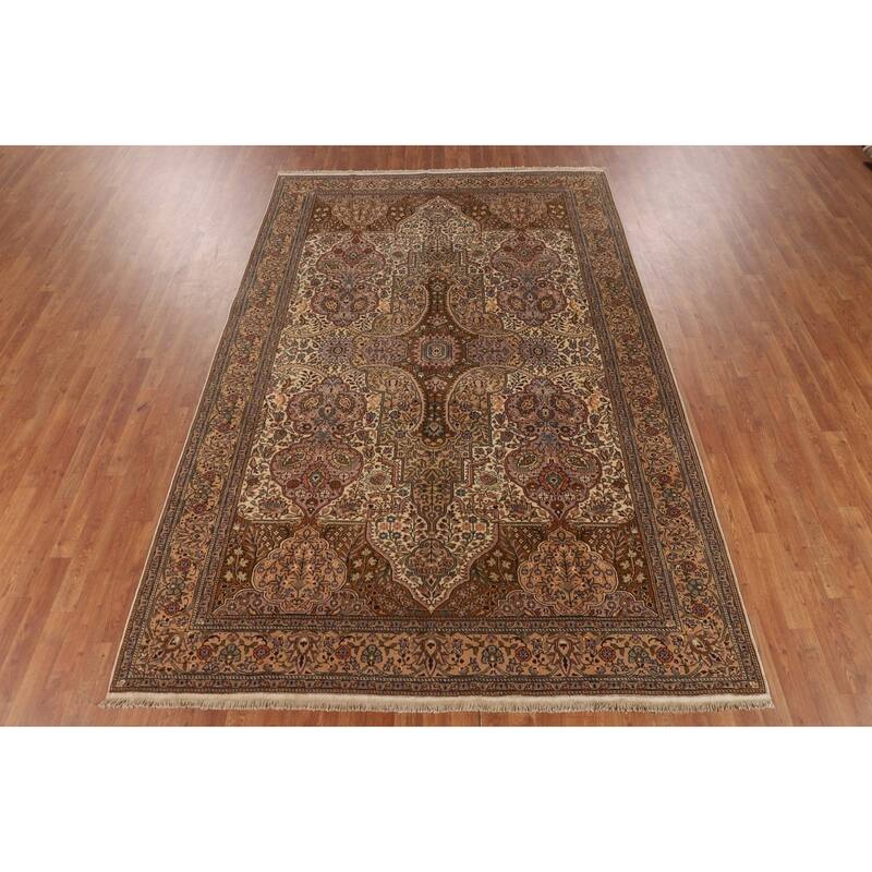 Anatolian Turkish Vintage Area Rug Handmade Bedroom Wool Carpet - 6'8" X 10'0"