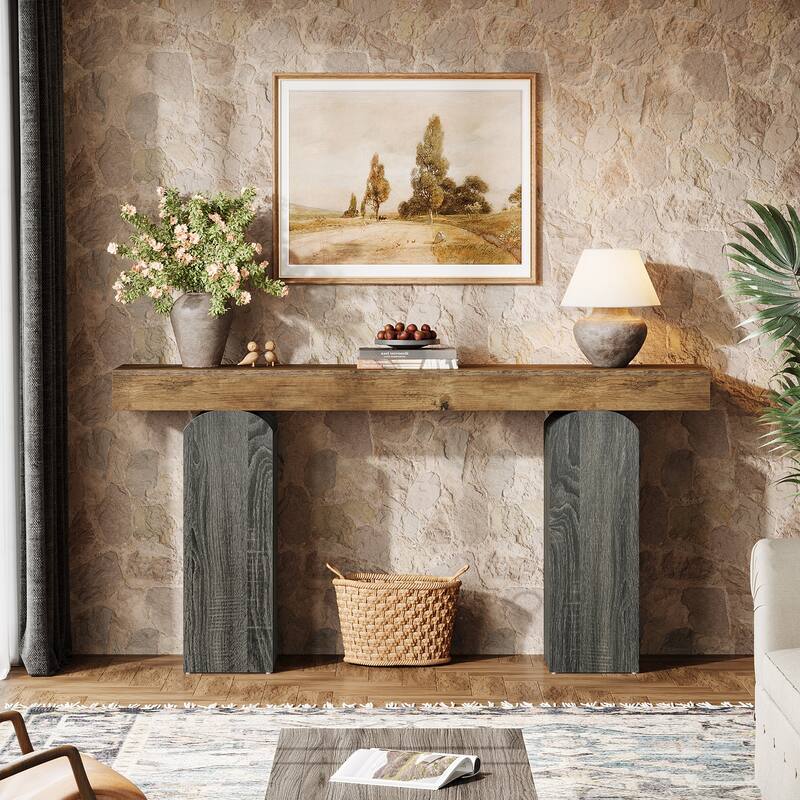 Console Table, Wooden Entryway Table, Sofa Behind Couch Table Hallway Foyer Accent Table