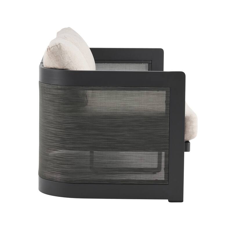 Christopher Knight Home - Aluminum Outdoor 50.25" Loveseat with Soft Cushions & Foldable Design