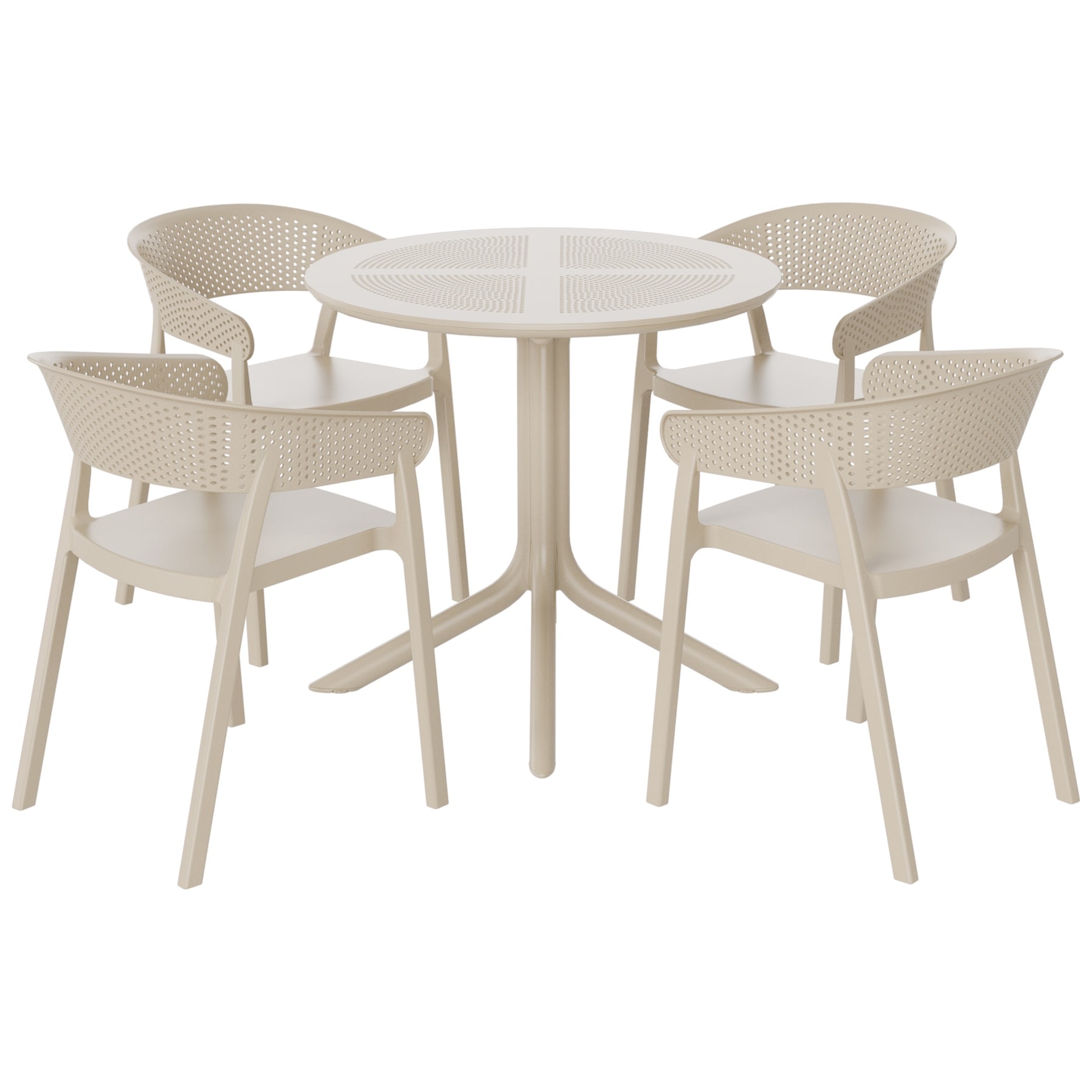 Frond and Form 4-Person Outdoor Round Dining Set