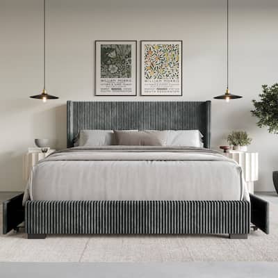 Rochester Upholstered Storage Platform Bed