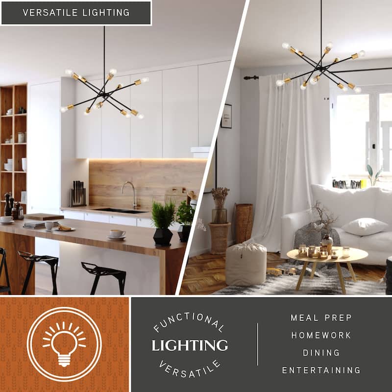 Vaxcel Lighting H0301 10 Light 35" Wide Sputnik Chandelier