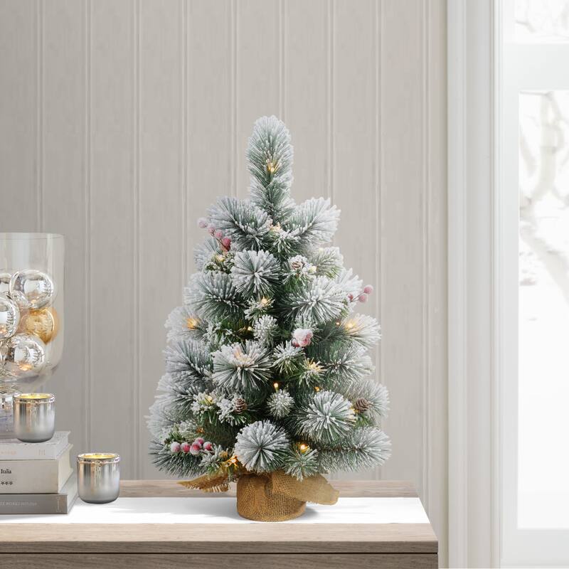 Puleo International Pre-Lit 2' Table Top Artificial Christmas Tree