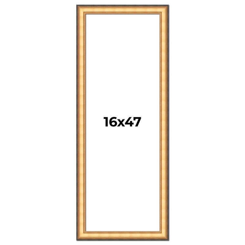 16x47 Frame Gold Plein Aire Solid Wood Picture Frame Width 2 Inches |