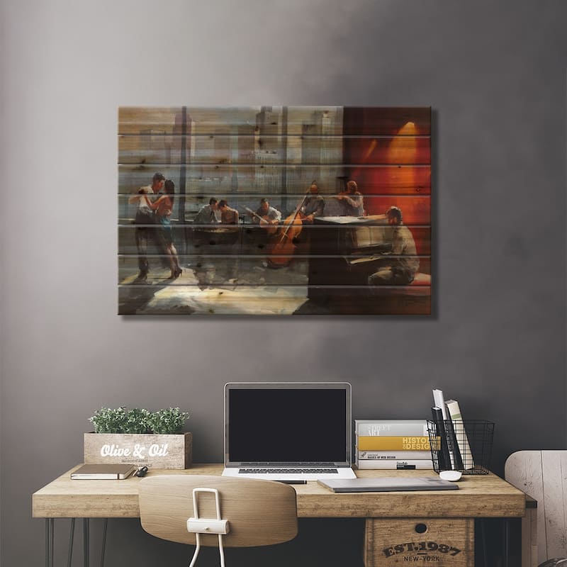 Room With A View I Print On Wood by Willem Haenraets - Multi-Color