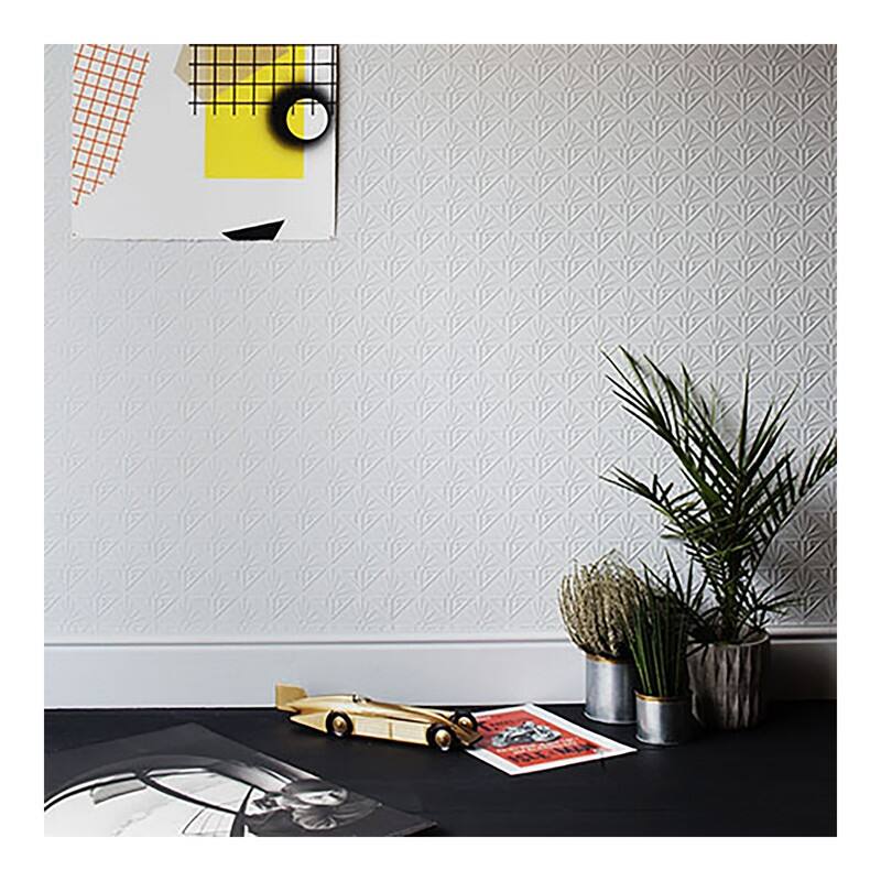 Brewster Deco Paradiso Paintable Luxury Vinyl Wallpaper - 20.9 x 396 x 0.025