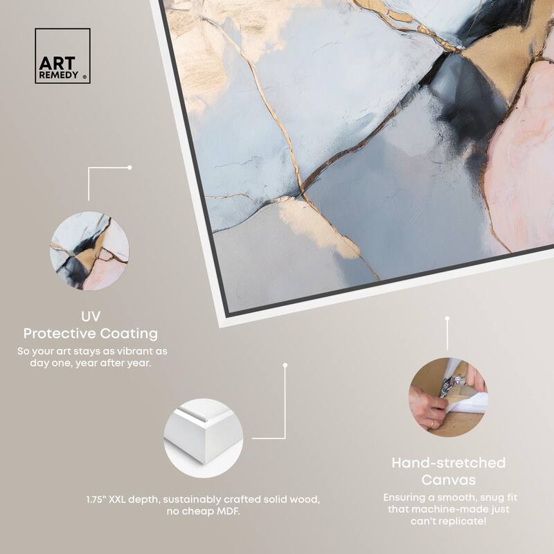 Gilded Veins Canvas by Art Remedy