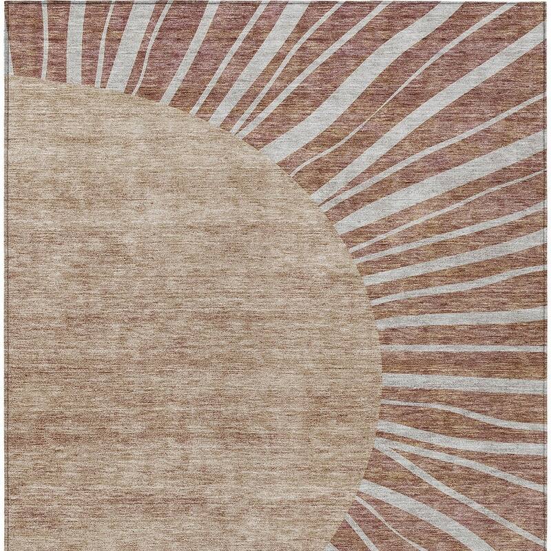 HomeRoots Abstract Transitional Rectangle Outdoor Rug
