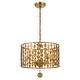 preview thumbnail 2 of 5, Layla 5 Light Antique Gold Chandelier - 18'' W x 17'' H