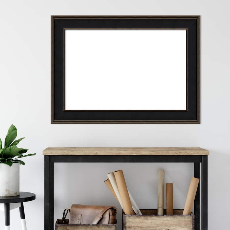 Amanti Art Mezzanine Antique Silver Framed Dry Erase Magnetic Board