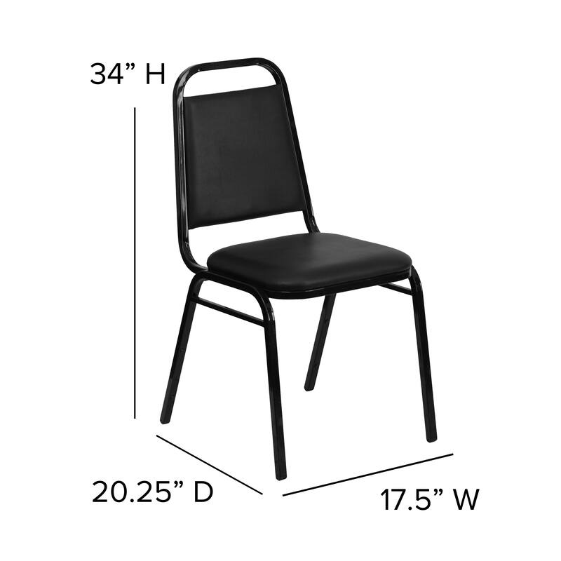 Trapezoidal Back Stacking Banquet Chair with 1.5" Thick Seat - 20.25"D x 17.5"W x 34"H
