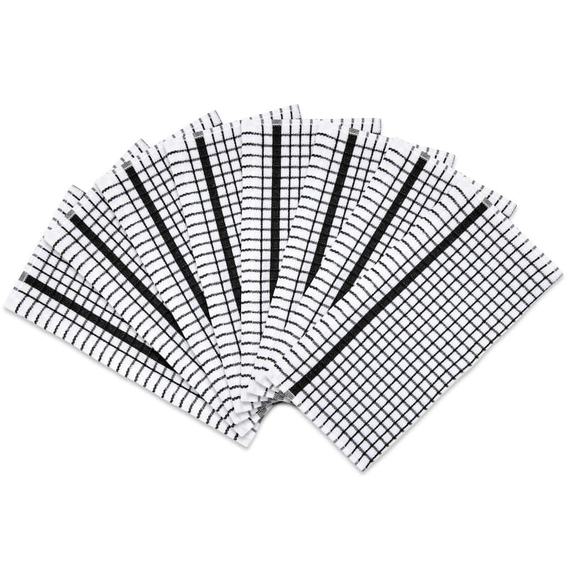 The Sloppy Chef Classic Checkered 8-Piece Dishcloths - 13x13