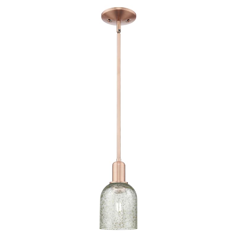 Innovations Lighting Endless Possibilities Arcadia - Caledonia - 1 Light 5" Stem Hung Mini Pendant - Antique Copper/Mica