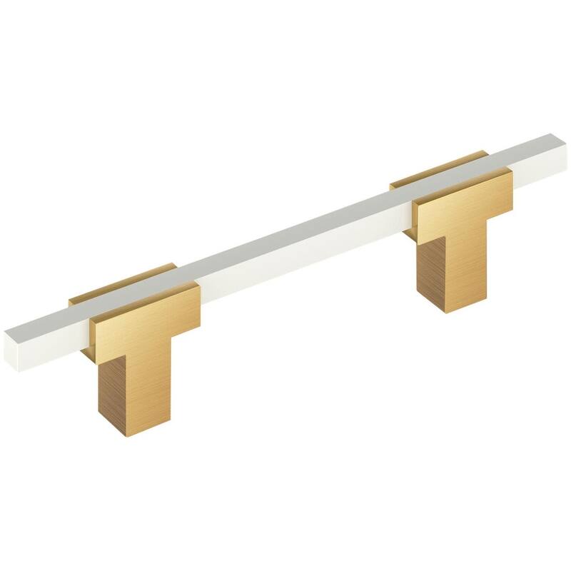 Amerock Urbanite 3-3/4 Inch Center to Center Bar Cabinet Pull - Champagne Bronze / White