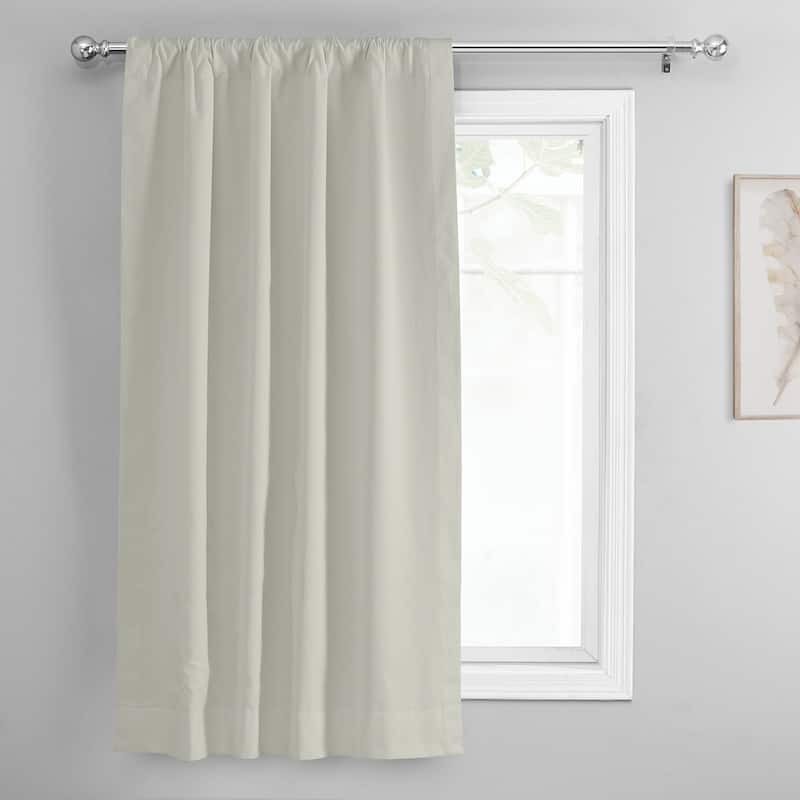 Exclusive Fabrics Solid Blackout Cotton Tie-Up Window Shade (1 Panel)