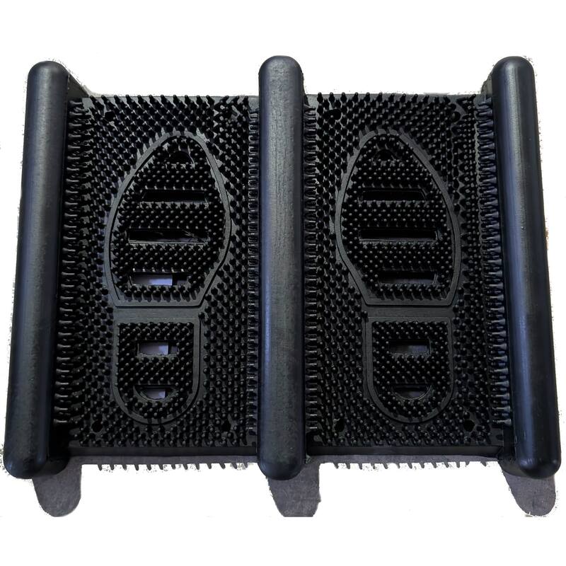 HomeRoots 13" X 16" Black Outdoor Rubber Boot Scraper - 12.50' X '15.50