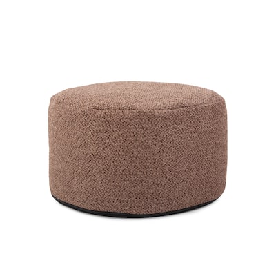 Allan Andrews Round Foot Pouf Panama Chocolate