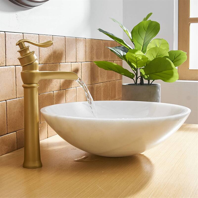 Waterfall Bathroom Vessel Faucet With Drain Assembly Single Handle Bathroon Vessel Sink Faucets One Hole Basin Vanity High Taps