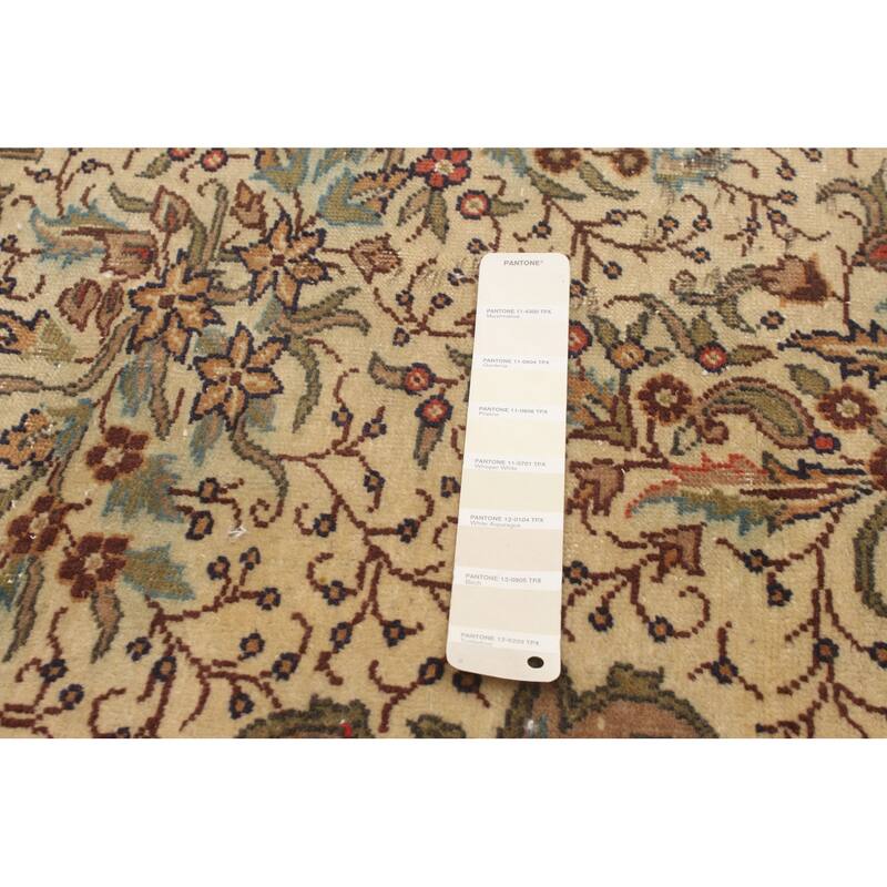 ECARPETGALLERY Hand-knotted Keisari Vintage Cream Wool Rug - 6'5 x 9'10