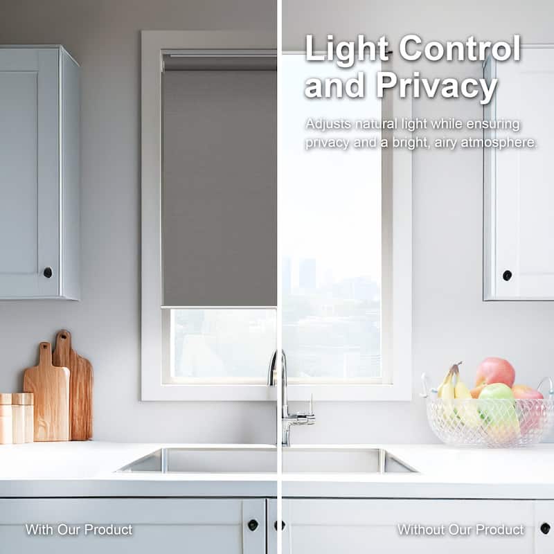 Chicology Cordless Light Filtering Window Roller Shade UV Protection - Urban White - 29"W X 72"H