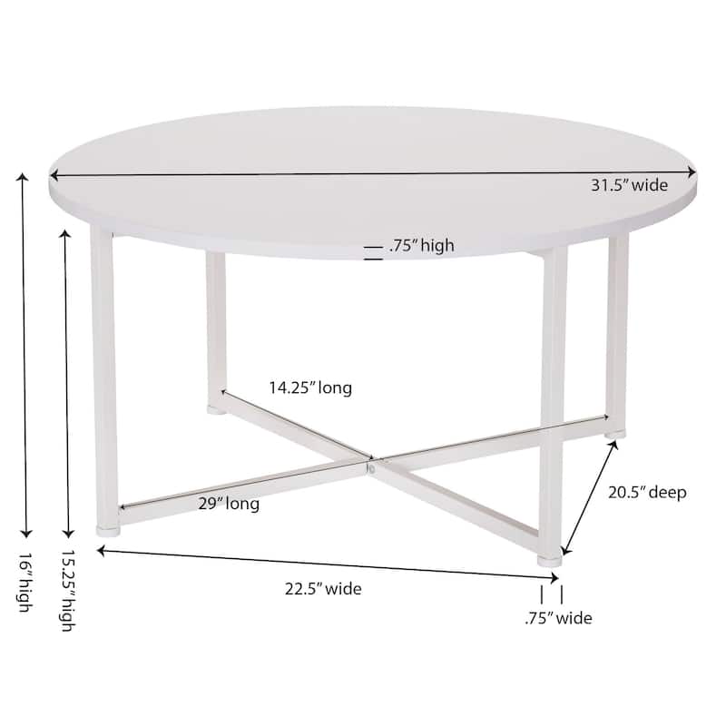 Household Essentials Round Coffee Table - 31.5"
