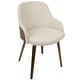 preview thumbnail 38 of 36, Carson Carrington Duvnas Modern Upholstered Dining/Accent Chair Cream Fabric/Walnut