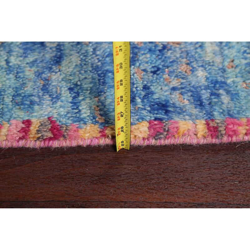 Tribal Moroccan Oriental Wool Area Rug Hand-knotted Home Decor Carpet - 5'11" x 9'6"