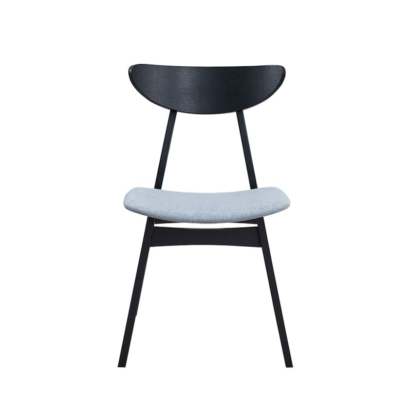 Wooden Dining Chairs Set of 2, Soft Upholstered Kitchen Side Chairs, Accent Chairs with Solid Rubber Wood Frame