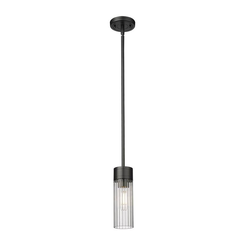 Innovations Lighting Empire - 1 Light 8" Stem Hung Pendant - Clear/Matte Black