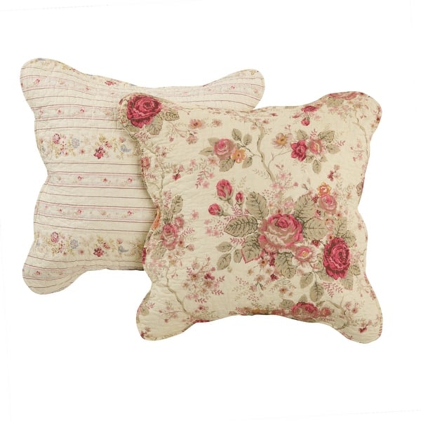 Falda De Cama Antigua Con Estampado De Rosas - Tamaño Full, Caída De 15 Pulgadas, 100% Algodón