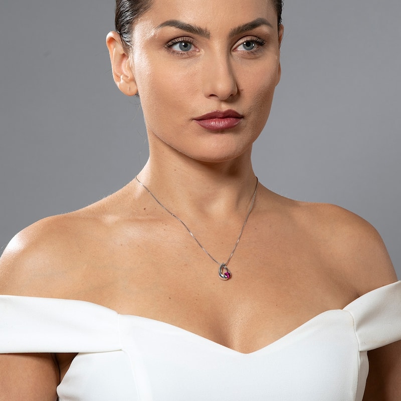 1.25 ct Ruby Pendant in Sterling Silver