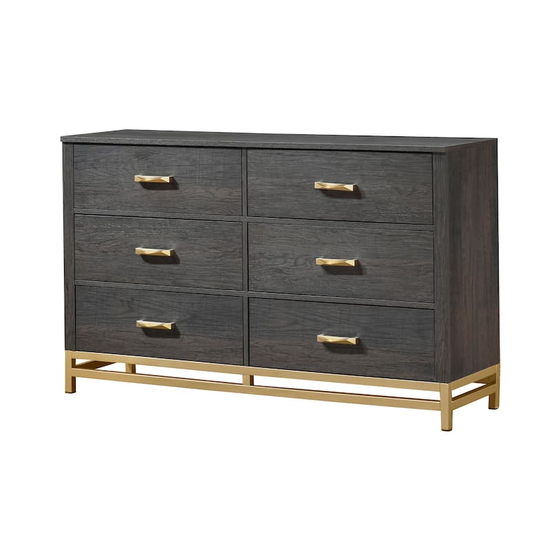 Wedro 4 Piece Dark Brown Rustic Panel Bedroom Set