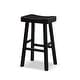 preview thumbnail 12 of 16, Furniture of America Barne Farmhouse Solid Wood Hefty Saddle Seat Dining Bar Stools (Set of 2)