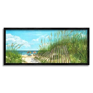 Stupell Sandy Beach Path Landscape Framed Giclee Texturized Wall Art ...