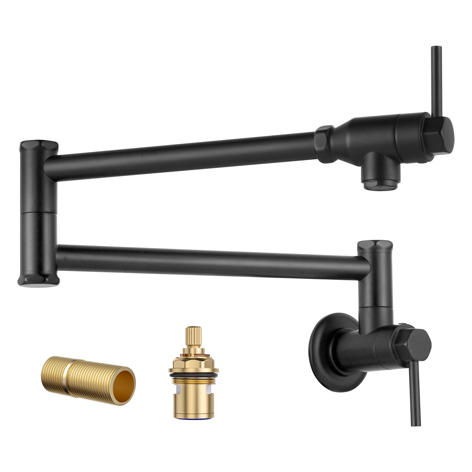 WOWOW Modern Foldable Filling Faucet with Dual-Joint Swivel Arm